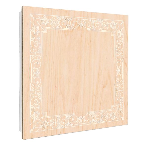 Banjado Großer Schlüsselbox Holz 30x30cm Weiß Scharnier Rechts 50 Haken Sch günstig online kaufen