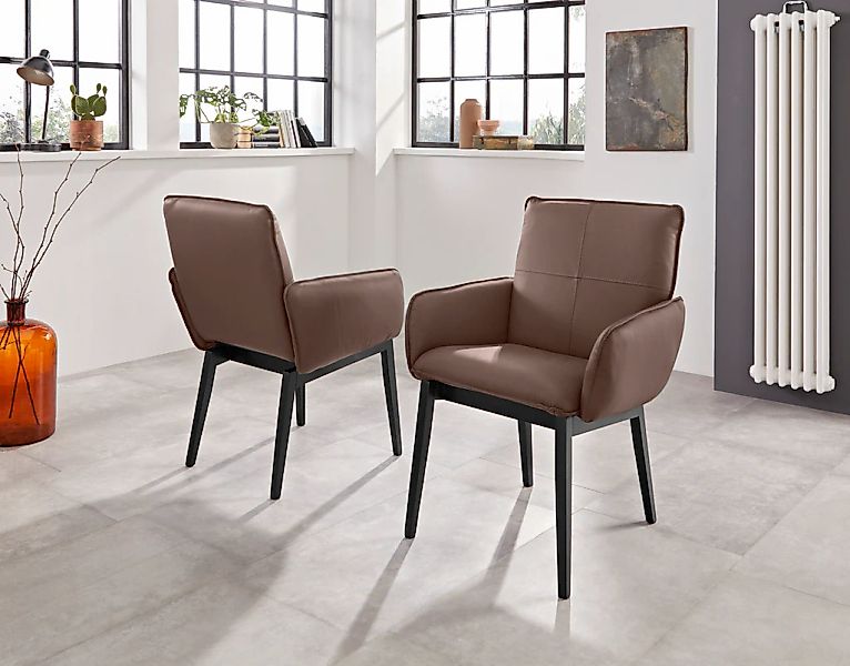 Home affaire Armlehnstuhl "Model 6" (Set) 2 Stk.Bezug in Microfaser oder Le günstig online kaufen