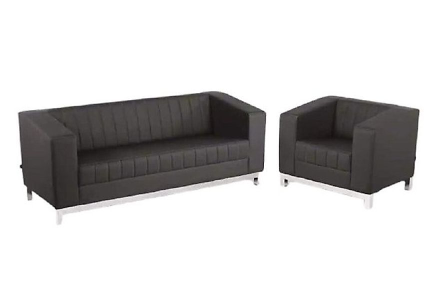 Xlmoebel Sofa Luxuriöses graues Sofa-Set mit drei Sitzplätzen und einem Ses günstig online kaufen