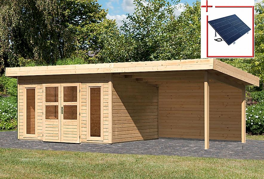 KONIFERA Gartenhaus "Perlsee 4", mit Anbaudach günstig online kaufen