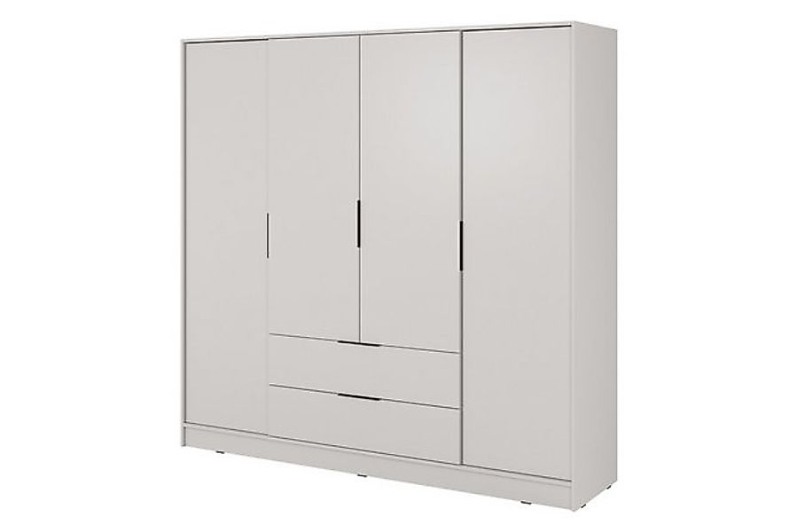 Deine Möbel 24 Kleiderschrank KAMA 4D Drehtürenschrank 206 cm breit Kaschmi günstig online kaufen