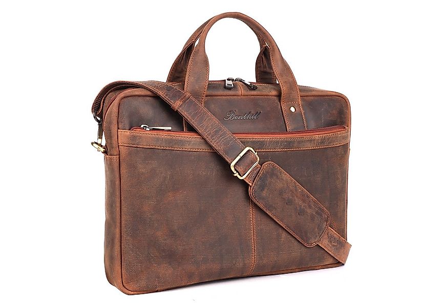 Benthill Aktentasche Echt Leder Laptoptasche Büro Tasche Umhängetasche Schu günstig online kaufen