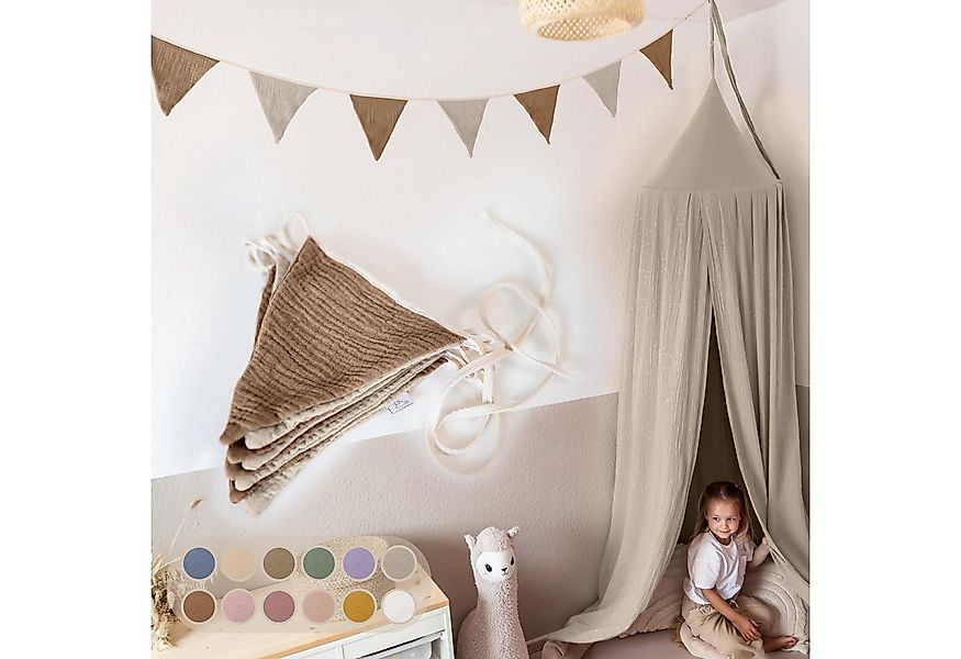 lilimaus Wimpelkette Handgemachte Wimpelkette für Kinderzimmer aus Musselin günstig online kaufen