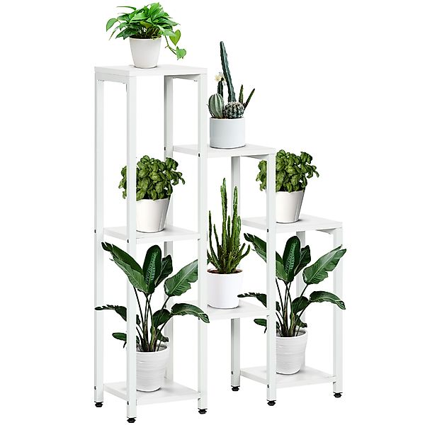 Outsunny Pflanzenständer mit 7 Ablagen Pflanzenregal Blumenständer Blumenre günstig online kaufen