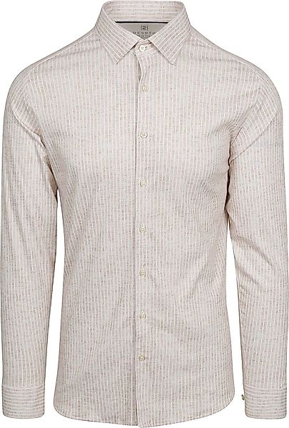DESOTO Hemd Kent Monochrome Streifen Beige - Größe L günstig online kaufen