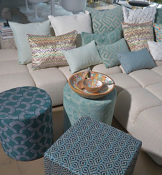 H.O.C.K. Dekokissen "Bobo" mit Jaquard-Struktur, Kissenhülle mit Füllung, 1 günstig online kaufen