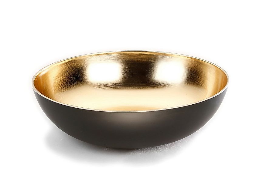 MAGIC by Inge Dekoschale, Deko Schale 30cm Kunststoff Schwarz / Gold günstig online kaufen