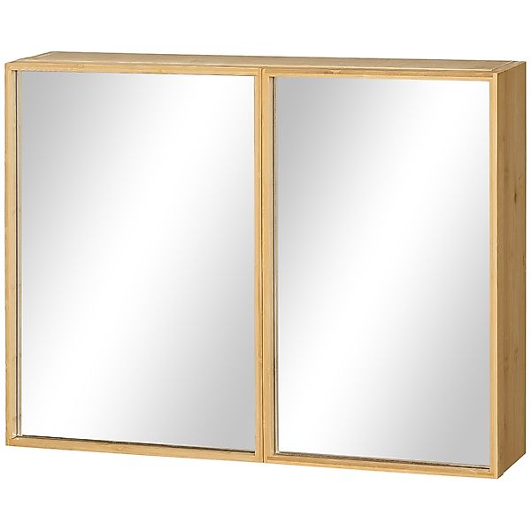 Kleankin Spiegelschrank Badspiegelschrank mit Doppeltür 3 Innenböden Hänges günstig online kaufen