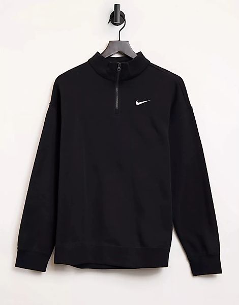 Nike – Oversize-Sweatshirt mit 1/4-Reißverschluss und kleinem Swoosh-Logo i günstig online kaufen