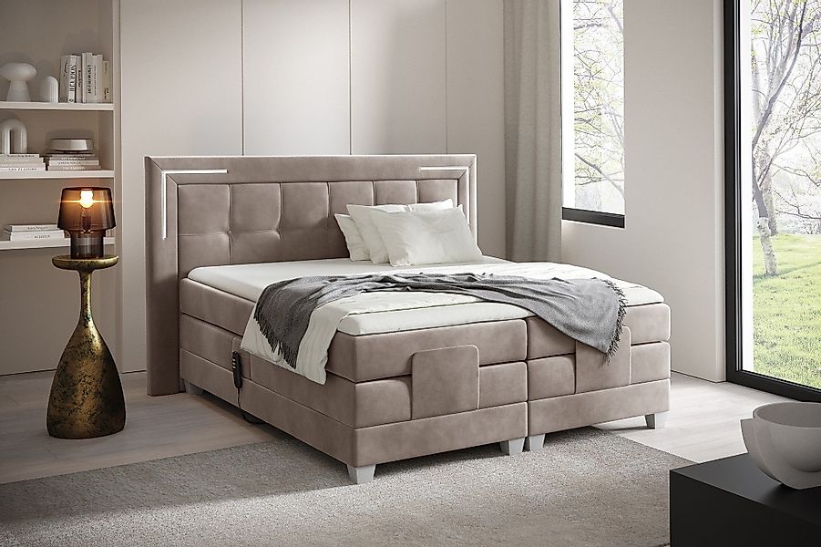 Fun Möbel Boxspringbett Schlafzimmerbett DORES Elektrisch günstig online kaufen