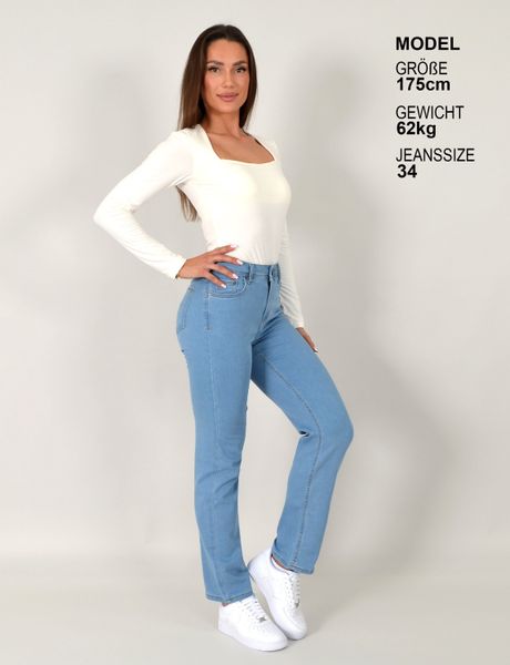 ESRA Straight-Jeans Damen Stretch-Jeans G1400 Straight günstig online kaufen