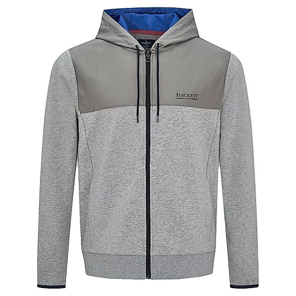 Hackett Hybrid Sweatshirt Mit Reißverschluss L Grey Marl günstig online kaufen