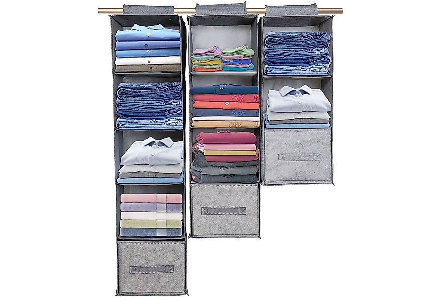 Sunicol Hängeregal Kleiderschrank Organizer, Hängend, Schubladen Schrank, 3 günstig online kaufen