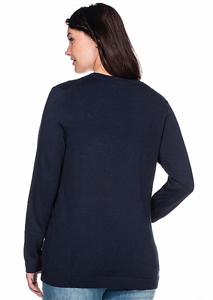 Sheego Strickpullover "V-Ausschnitt-Pullover" günstig online kaufen