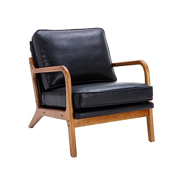 Moderner und bequemer ergonomischer Relaxsessel mit Holzstruktur für Wohnzi günstig online kaufen