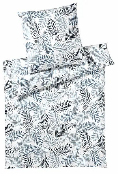 Elegante Bettwäsche "Palm" 2 Stk. tlg. angenehmes Hautgefühl günstig online kaufen