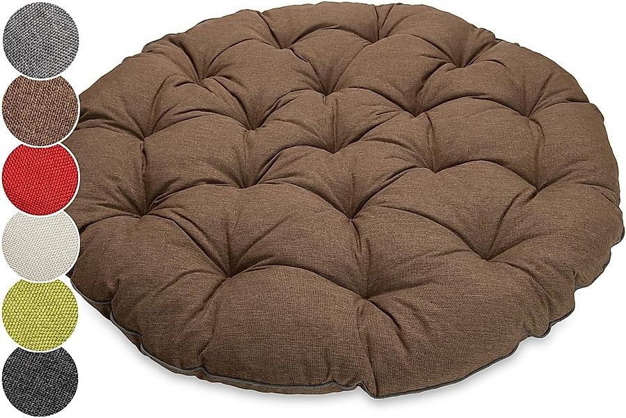 sunnypillow Sesselauflage Polster für Papasansessel, rund Durchmesser 120 c günstig online kaufen