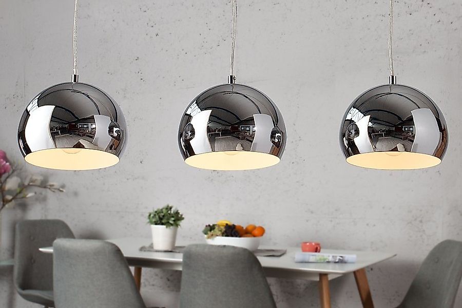 riess-ambiente Hängeleuchte CHROMAGON silber weiß, ohne Leuchtmittel, Wohnz günstig online kaufen