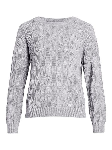 Vila Strickpullover Gemusterter Pullover mit elegantem günstig online kaufen