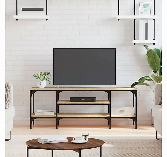 furnicato TV-Schrank Sonoma-Eiche 121x35x45 cm Holzwerkstoff & Eisen günstig online kaufen