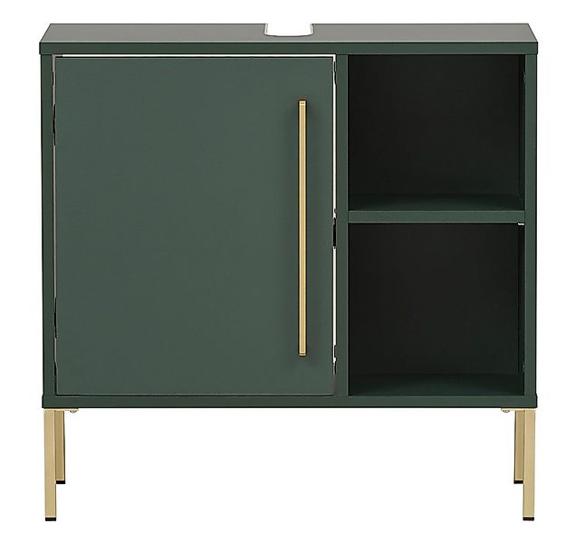 Lomadox Waschbeckenschrank KELLA-80 Bad in waldgrün, B/H/T: ca. 65,3/63,3/3 günstig online kaufen