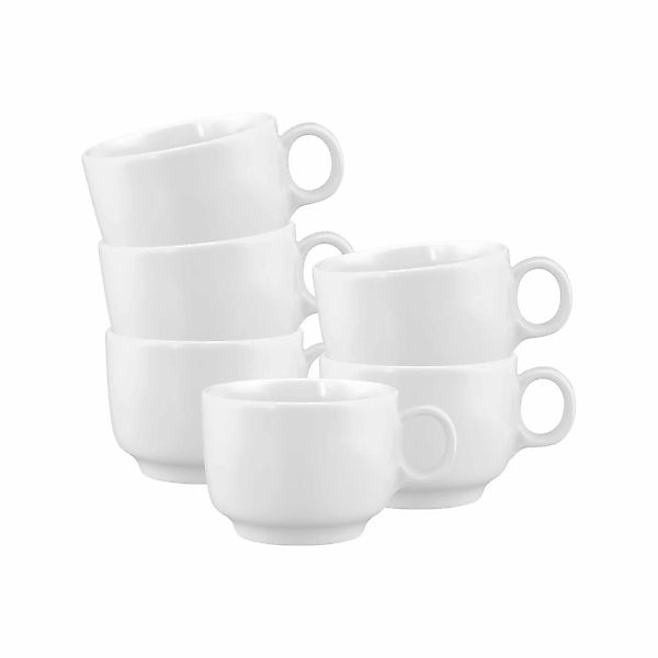 Seltmann Weiden Tasse "Kaffeetassen Sento Home 210 ml 6er Set weiß" Spülmas günstig online kaufen