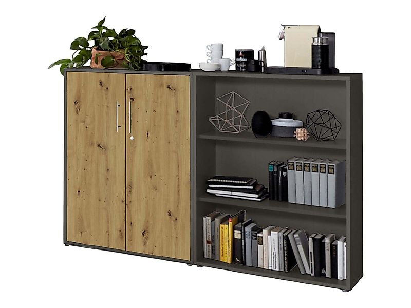 BMG Möbel Aktenschrank Office Edition Schrankwand 1 niedrig abschließbar, i günstig online kaufen