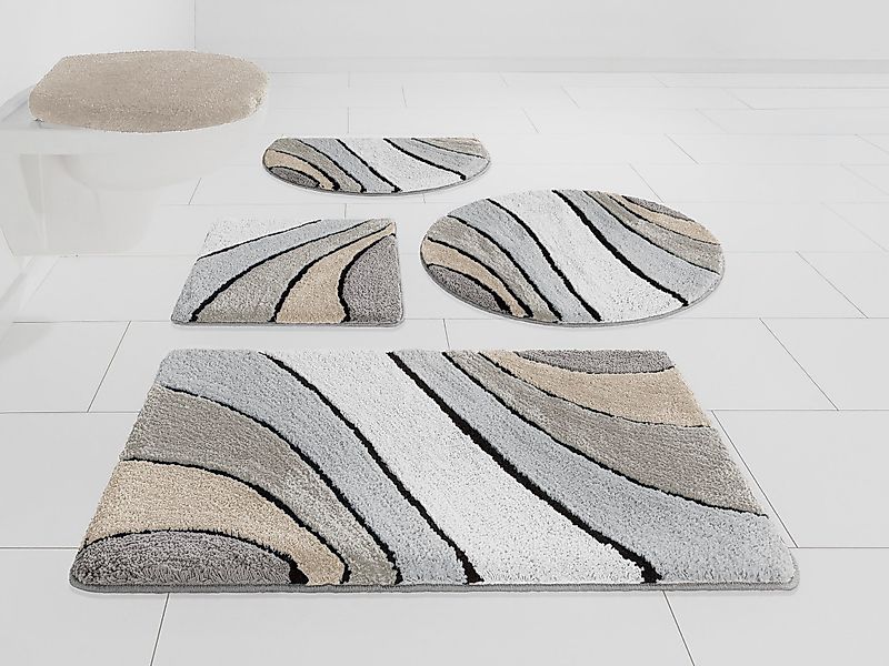 my home Badematte "Josie, Badvorleger, Badezimmer Teppich" Höhe 20 mm rutsc günstig online kaufen