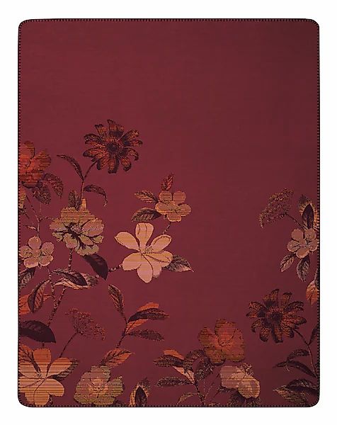 Biederlack Wohndecke »Wohndecke Velvet Bloom mit geketteltem Zierstich«, Ma günstig online kaufen