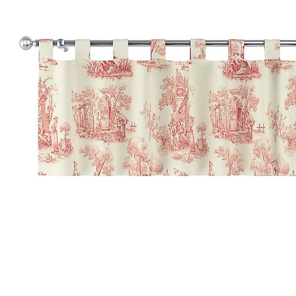 Kurzgardine mit Schlaufen, creme- rot, 260 x 40 cm, Avinon (132-15) günstig online kaufen