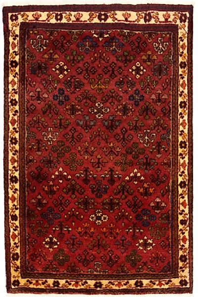 morgenland Wollteppich »Hosseinabad Teppich handgeknüpft rot«, rechteckig, günstig online kaufen