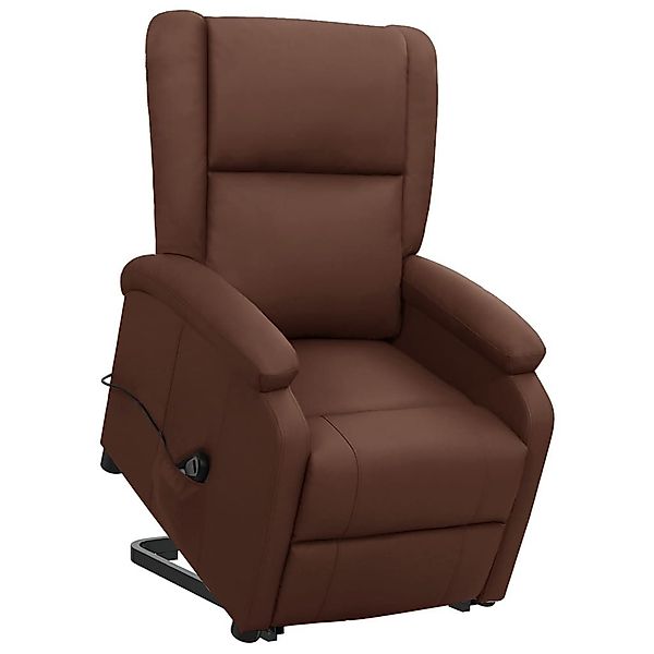 vidaXL Sessel Aufstehsessel Braun Kunstleder (1-St) günstig online kaufen