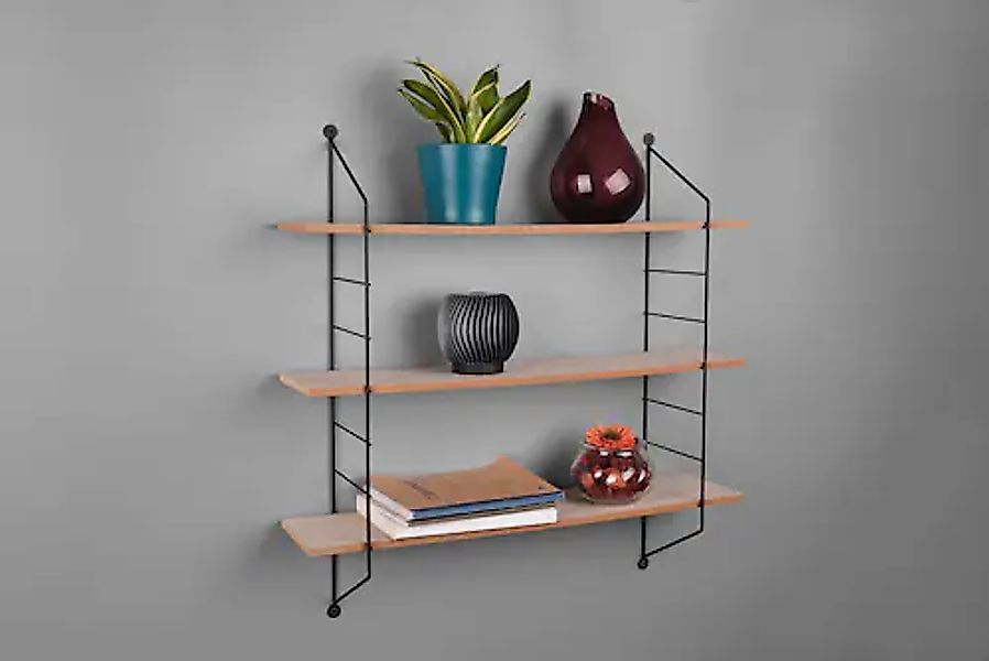 MIRRORS AND MORE Ablageregal »Clara«, (1 St.), Kombination aus Holz und Met günstig online kaufen