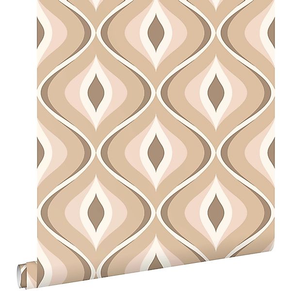 ESTAhome Tapete Retro-Ornamente Beige und Braun 50 x 900 cm günstig online kaufen