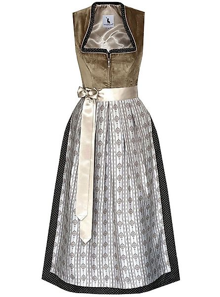 Alpenmärchen Dirndl Langes Dirndl Adele in braun - ALM1030 günstig online kaufen