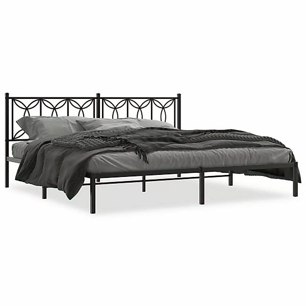 vidaXL Bettgestell mit Kopfteil Metall Schwarz 193x203 cm Modell 92101269 günstig online kaufen