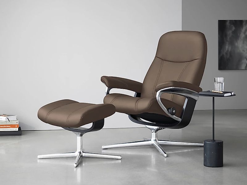 Stressless "Consul" mit Cross Base, Größe S, M & L, Holzakzent Schwarz günstig online kaufen