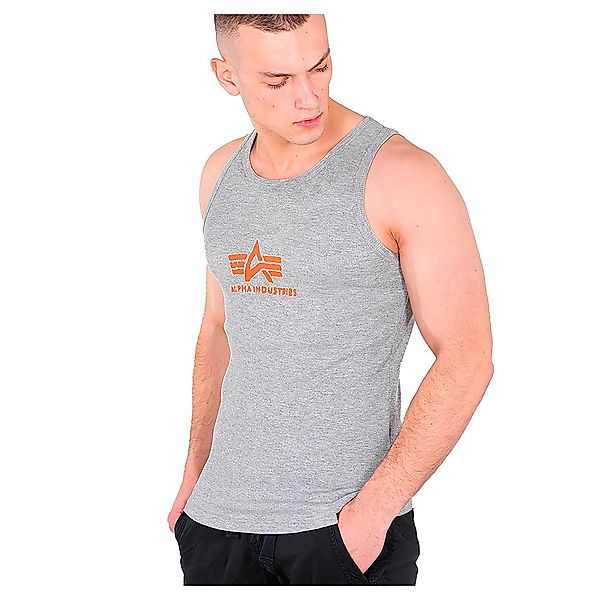 Alpha Industries Logo Ärmelloses T-shirt S Grey Heather günstig online kaufen