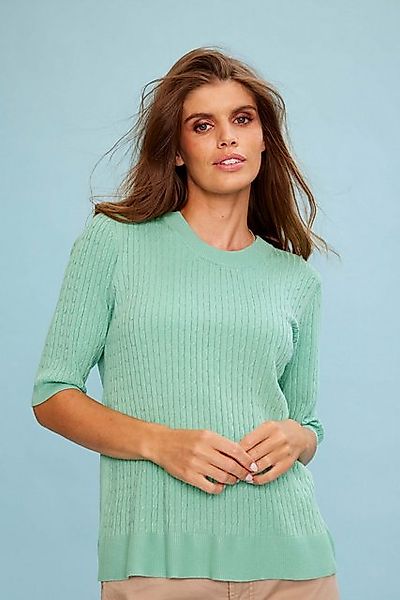 ZE-ZE Nordic Kurzarmpullover Pullover Norma mint günstig online kaufen
