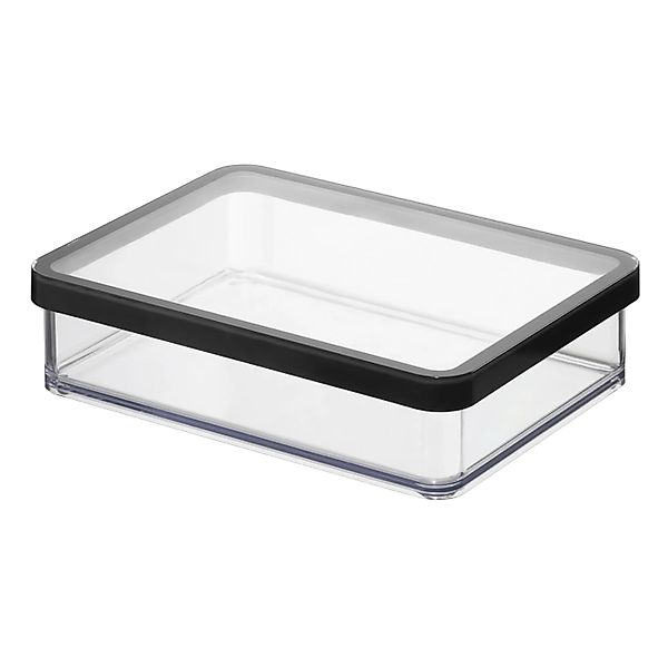Rotho Dose Loft Premium Breit 1, Transparent-Schwarz günstig online kaufen