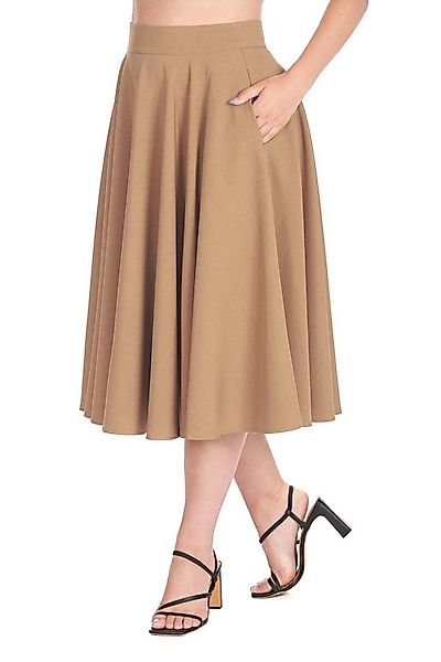 Banned A-Linien-Rock Sway Swing Tan Retro Vintage Skirt günstig online kaufen