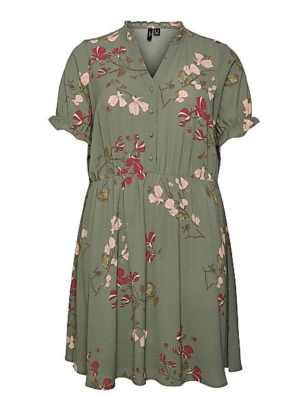 VERO MODA V-ausschnitt Kleid Damen Grün günstig online kaufen