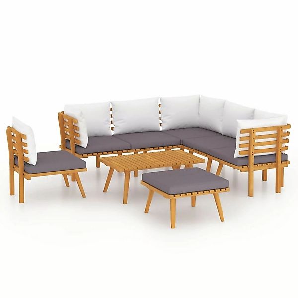 vidaXL 8-tlg Garten-Lounge-Set mit Kissen Massivholz Akazie Modell 8 günstig online kaufen