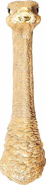 Kare Design Wanddekoobjekt "Wandschmuck Ostrich Gold 19x72cm" günstig online kaufen