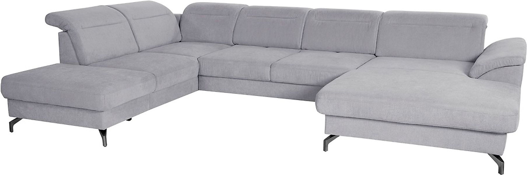 sit&more Wohnlandschaft »Percy U-Form«, 12 cm Fußhöhe, Sitztiefenverstellun günstig online kaufen