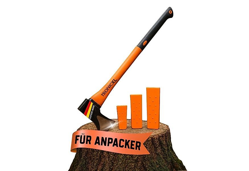 TronicXL Spaltaxt Fiberglas Spaltaxt Stahl Axt mit langem Stiel Fällkeile S günstig online kaufen