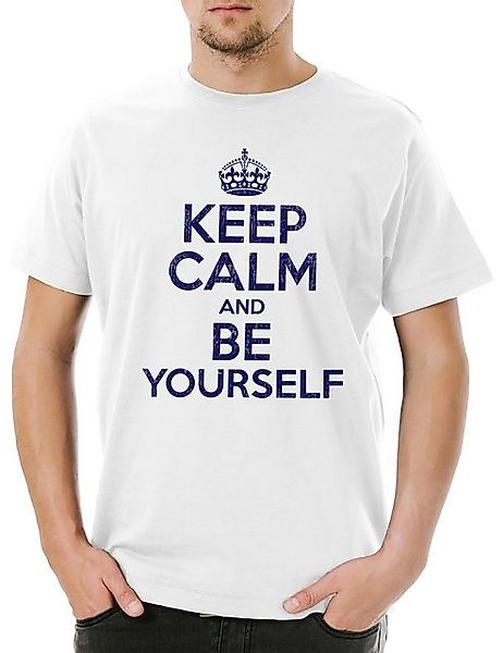 Urban Backwoods Print-Shirt Keep Calm And Be Yourself Herren T-Shirt Indivi günstig online kaufen