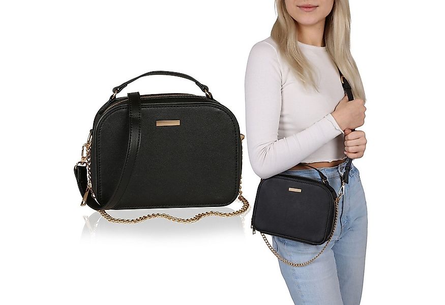 Sarcia.eu Umhängetasche Schwarze Umhängetasche, goldene Details, RV, 21x15, günstig online kaufen