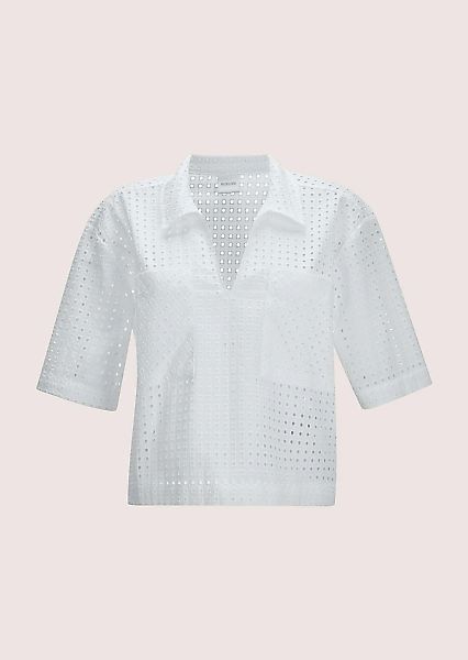 MADELEINE Kurzarmbluse "Bluse Kurzarm-Bluse im Boxy-Style mit Lochstickerei günstig online kaufen