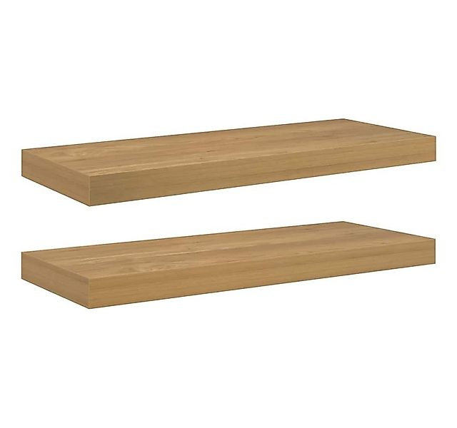 vidaXL Regal Wandregal Wandmontiert 2 pcs Braun 50 x 23 x 4 cm Holzwerkstof günstig online kaufen